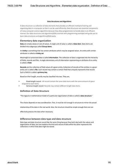 Image result for In Data Srructure and Algorithm Difference Between Data and Data Object