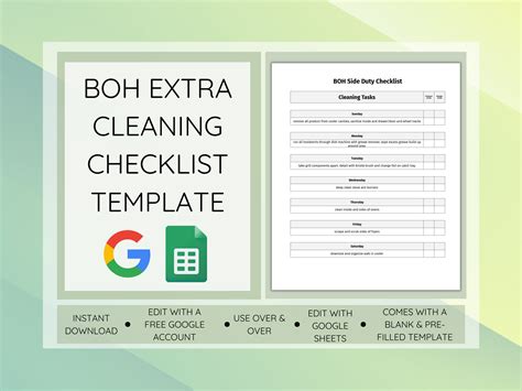 Image result for Editable Kitchen Cleaning Checklist