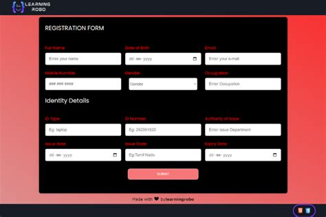 Image result for Registration HTML UI GitHub