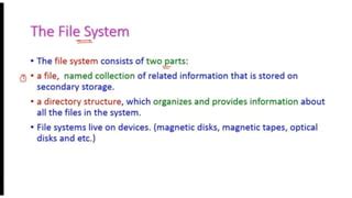 Toradh íomhá ar File System Structure Points for Presentation