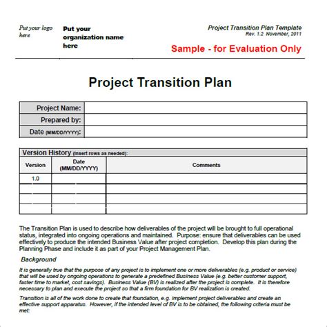 Example of a Transition Plan に対する画像結果