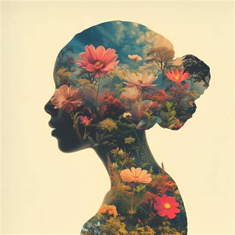 Image result for Woman with Flowers Side View