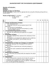 Afbeeldingsresultaten voor Example of Validation Form for Validators or Research