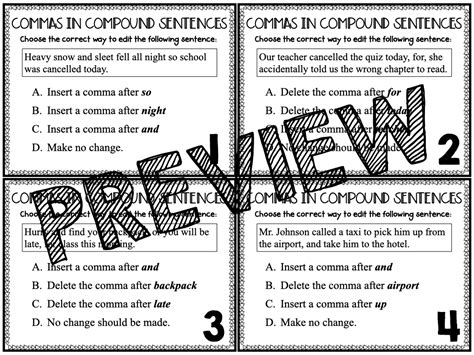 Image result for Using Commas in Compound Sentences Worksheet