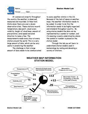 Afbeeldingsresultaten voor Reading Station Models Worksheet Answer Key