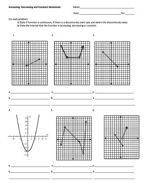 Image result for Increasing/Decreasing Function Worksheets