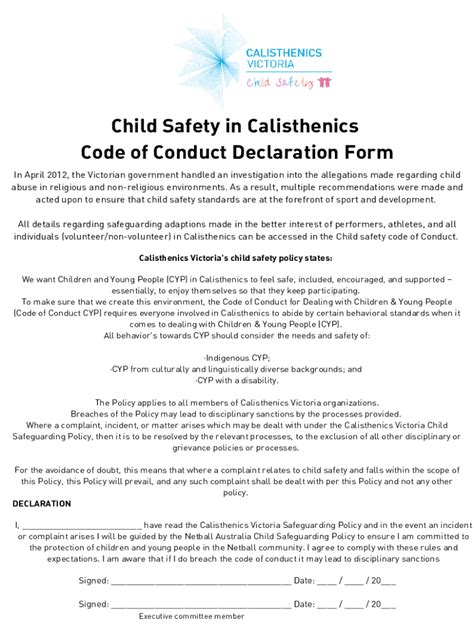 Code of Conduct Declaration Form PNG के लिए छवि परिणाम