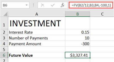 Image result for FV Type Excel