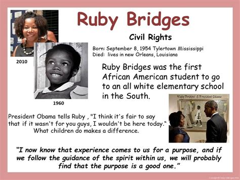 Toradh íomhá ar Ruby Bridges Biography