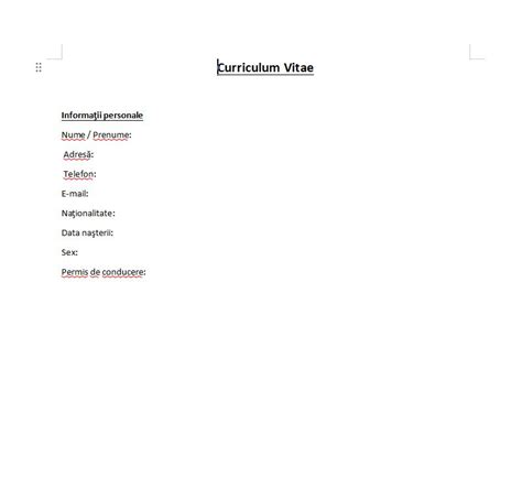 Toradh íomhá ar Descarca CV Simplu