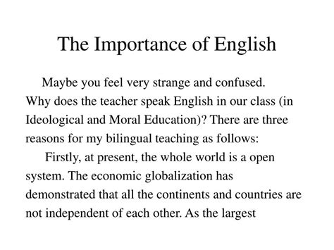 The Importance of Learning English に対する画像結果