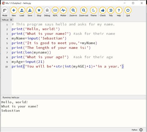 Easy HelloWorld Code Python માટે ઇમેજ પરિણામ