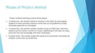 Image result for Project Method Notes for Teachers