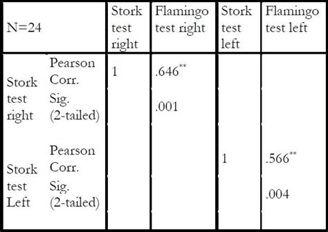 Norm Flamingo Balance Test に対する画像結果