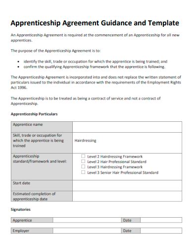 Image result for Apprenticeship Contract Example