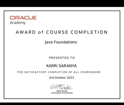 Image result for Oracle Java OOP Certificate
