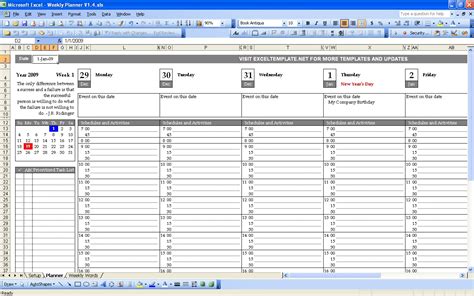 Image result for Excel Table for Scheduling
