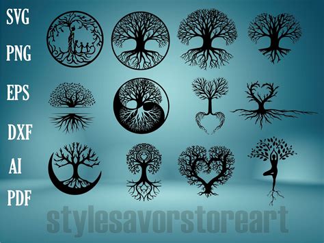 Toradh íomhá ar SVG Tree of Life Decals