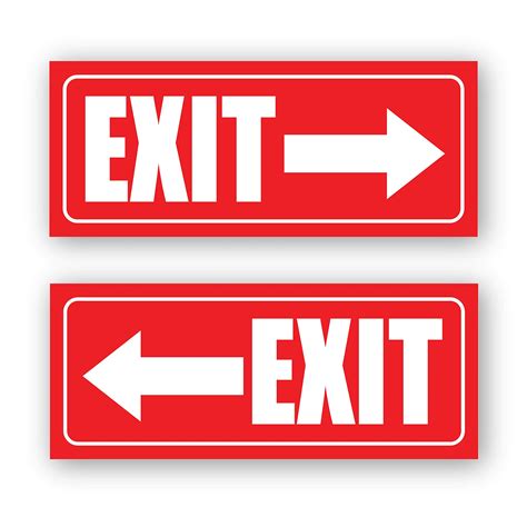 Image result for Exit Sign with Arrow Pointing Left