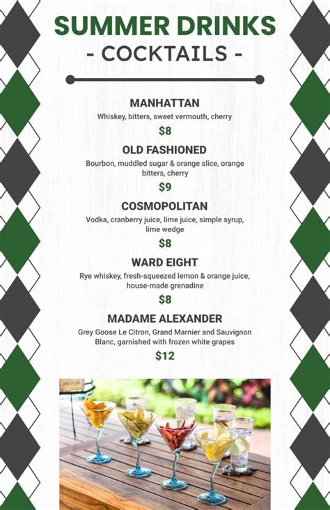 Cocktail Menu Design に対する画像結果