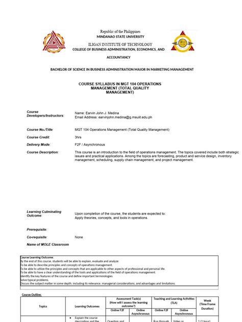 Image result for MBA Operations Management Syllabus Sem Wise PDF IGNOU