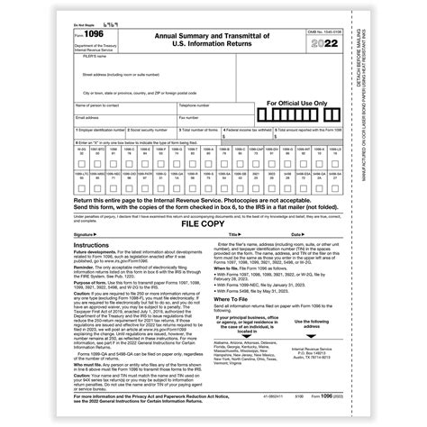 Image result for Form 1096 IRS