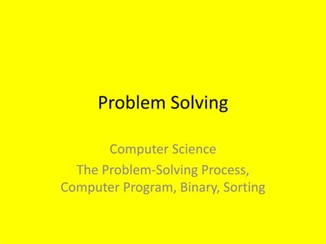 Image result for Problem Solving Information Technology SlideShare