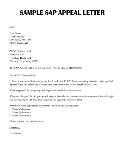 Toradh íomhá ar Appeal Letter for Financial Aid