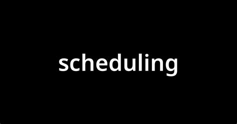 Scheduleling に対する画像結果