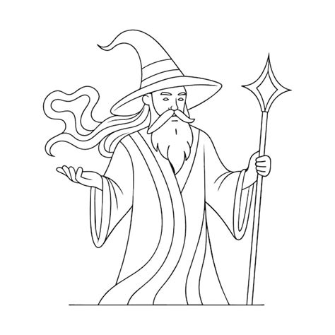 Image result for Mystical Wizard Outline