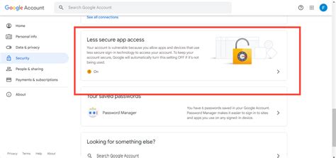 Toradh íomhá ar Enable Less Secure Apps Google