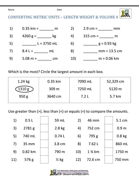Image result for Conversion Practice Worksheet