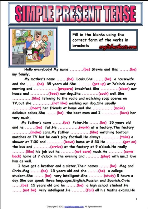 Afbeeldingsresultaten voor Present Simple Advanced Exercises