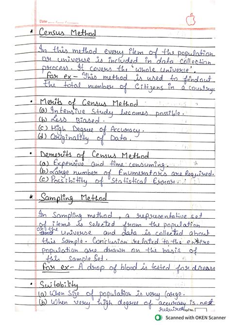 Toradh íomhá ar Sampling Method Class 11