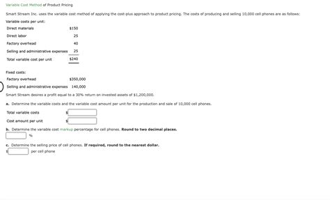 Image result for Variable Production Cost per Unit Formula