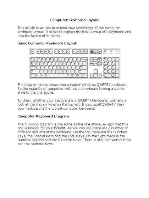 Understanding Computer Keyboard Layouts | PDF | Keyboard Shortcut ...