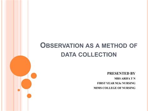 نتيجة الصورة لـ Observation Data Collection