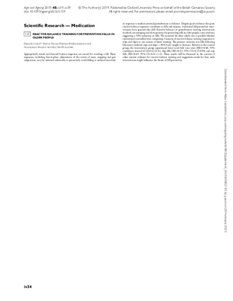 Reactive Balance Training for Falls に対する画像結果