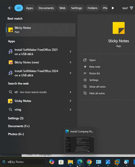 Image result for Sticky Notes Windows 11