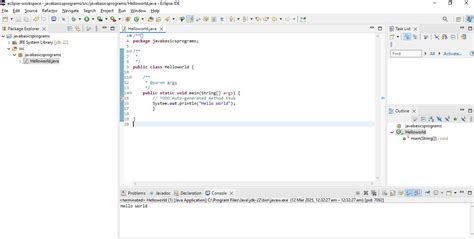 Toradh íomhá ar Java HelloWorld vs Code