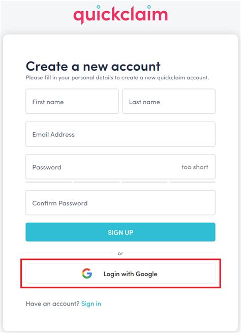 Image result for Sign Up Using Google