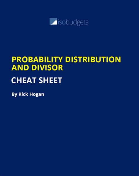 Image result for probability distributions cheat sheet