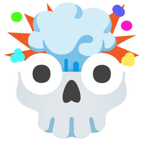 Image result for Exploding Skull. Emoji PNG