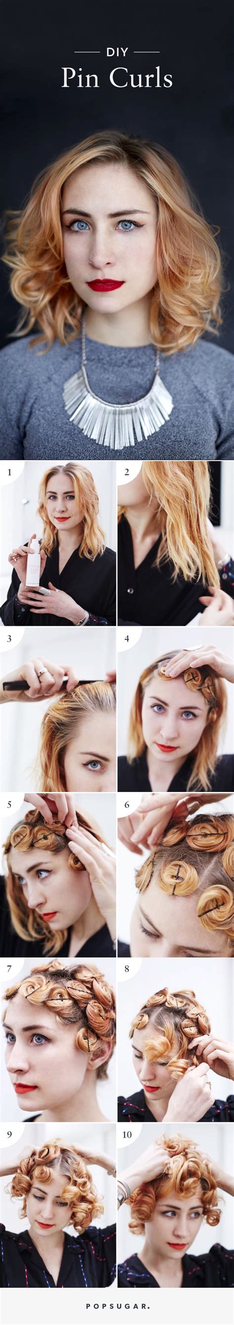 How to Pin Curl a Bob に対する画像結果