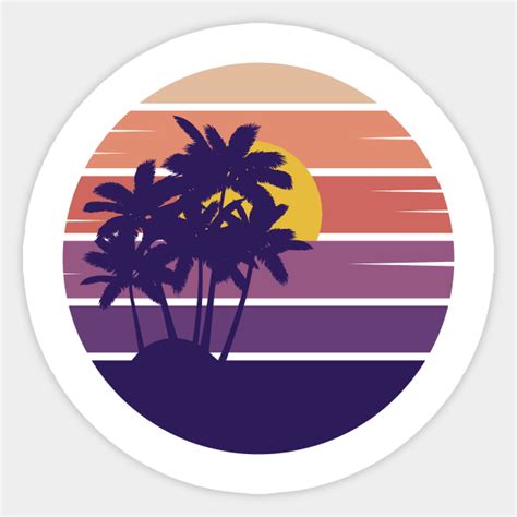 Image result for Palm Tree Sunset Sticker