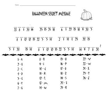 Image result for Halloween Decoder Printable