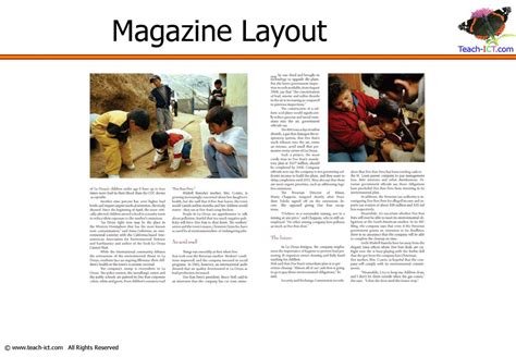 Image result for Magazine Article Layout Examples