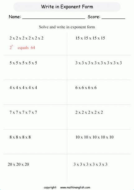 Image result for Exponent Expanded Form Worksheets