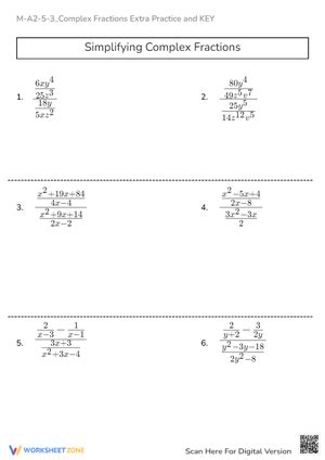Bildergebnis für Complex Fractions Worksheet Precalculus PDF