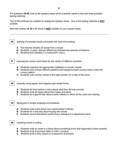 Image result for Tkt Module 2 Test 58 Answers